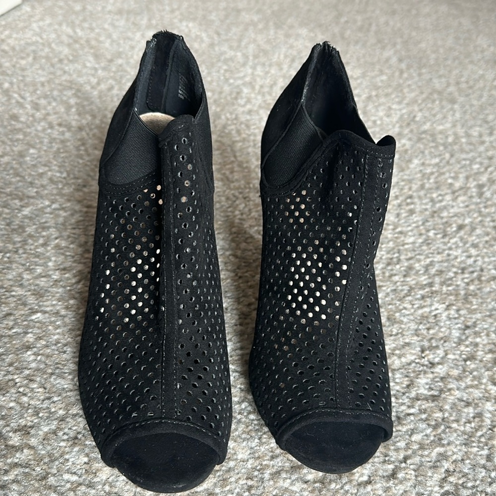 Madden Girl Black Stiletto Open Toe Heel